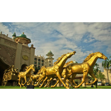 Estatua popular del caballo de oro del diseño con 15 años de la fundición